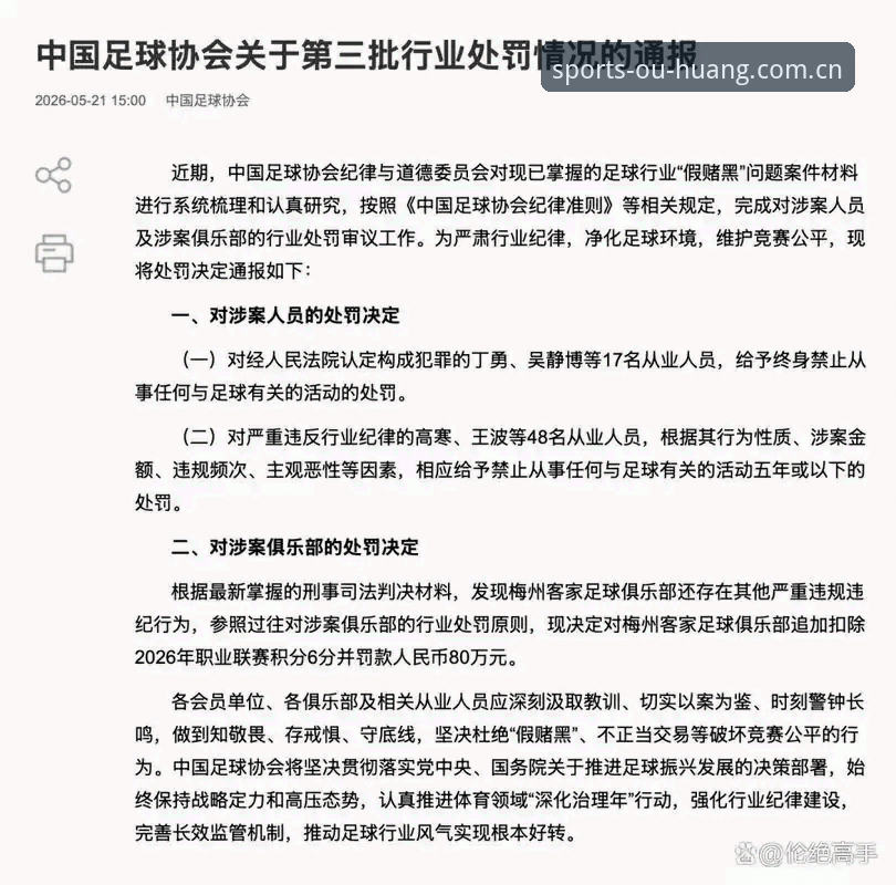中国足协第三批禁足名单深度评测：足球反腐风暴中的行业警示书